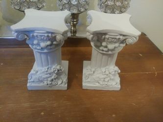 White Candle Holders