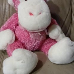 Pink And White Stuffed Animal-gorilla