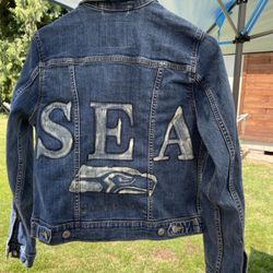 Levi Denim Jean Jacket Football Size M