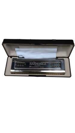 Swan Polyphonic Silver Harmonica