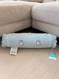 Miffy x Pillowfort Gingham Bolster Decorative Pillow