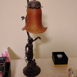 Lady Justice Bronze Tiffany Lamp
