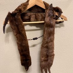 1(contact info removed)s 4-Mink Stole Fur Collar Neck Warmer
