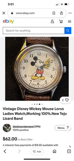 LORUS QUARTZ vintage Mickey Mouse Watch