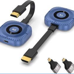 Wireless HDMI Transmitter and Receiver 4K Decode 165FT/50M, HDMI Wireless Transmitter and Receiver Native 1080P Output Video and Audio to Monitor/TV/P