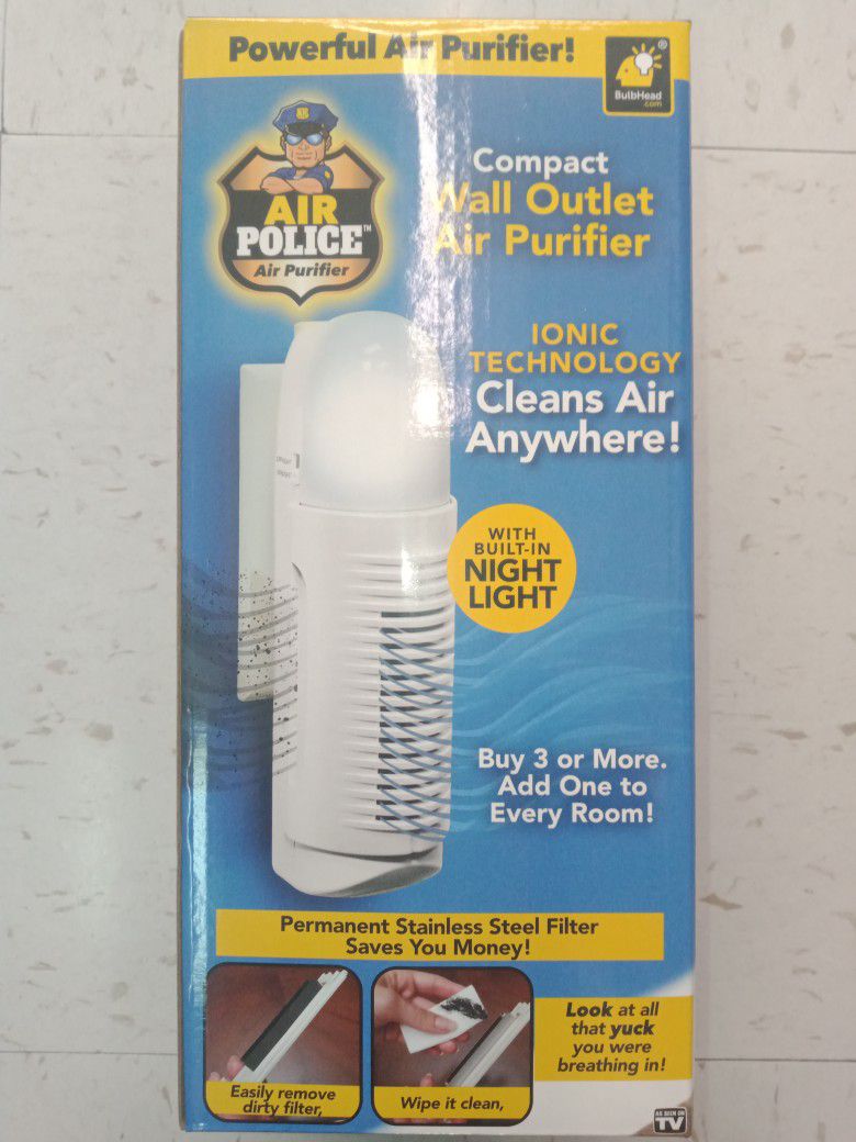 Brand New Personal Portable Wall Outlet Air Purifier With Permanent Filter