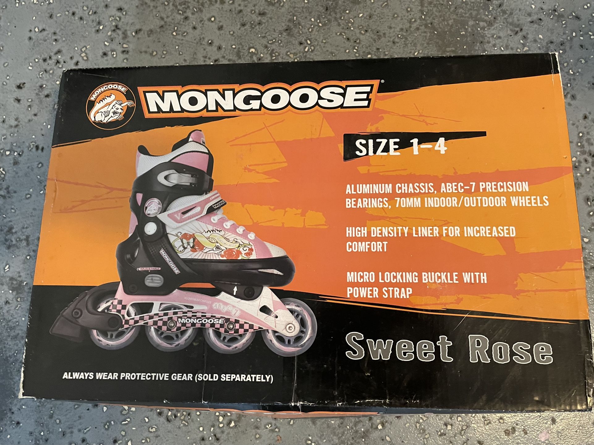 Girls Size 1-4 Adjustable Rollerblades