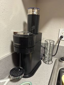 Nespresso Vertuo Next Coffee/Espresso Maker w/ Frother with glass cups