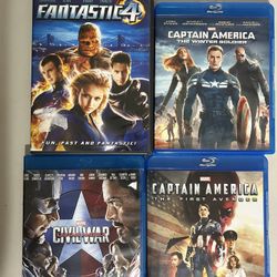 Blu-ray and DVD Captain America And Fantastic 4 