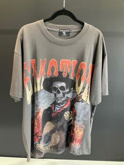 Mixed Emotion Skeleton Guitar Tee — Gray — XL