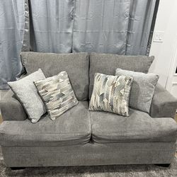 2 Piece Grey Couch Set