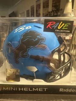 Darius Slay Signed Detroit Lions Riddell Rave Speed Mini Helmet Beckett