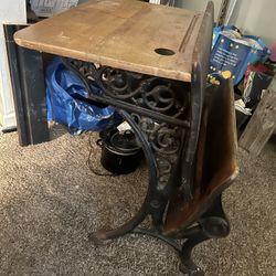 Antique Folding School Desk