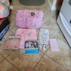 Baby Girl Diaper Bag Gift Set Brand New Items With Tags