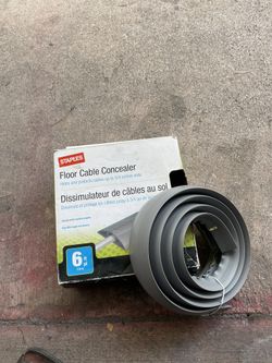 6” Cable Cord Concealer Cover 6 Feet Grey 