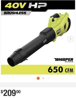 Exclusive RYOBI 40V HP Brushless Whisper Series 160 MPH 650 CFM Cordless Battery Leaf Blower (Tool Only