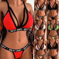 Two-piece set Sexy Micro Bikini set lace up Swimwear Beachwear Bathing suit