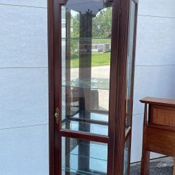 Gorgeous solid wood lighted curio cabinet