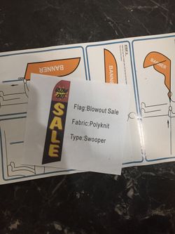 Blow out sale swoop sign
