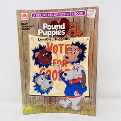 Vintage Pound Puppies  A Deluxe Color/Activity Book Golden Paperback 1986