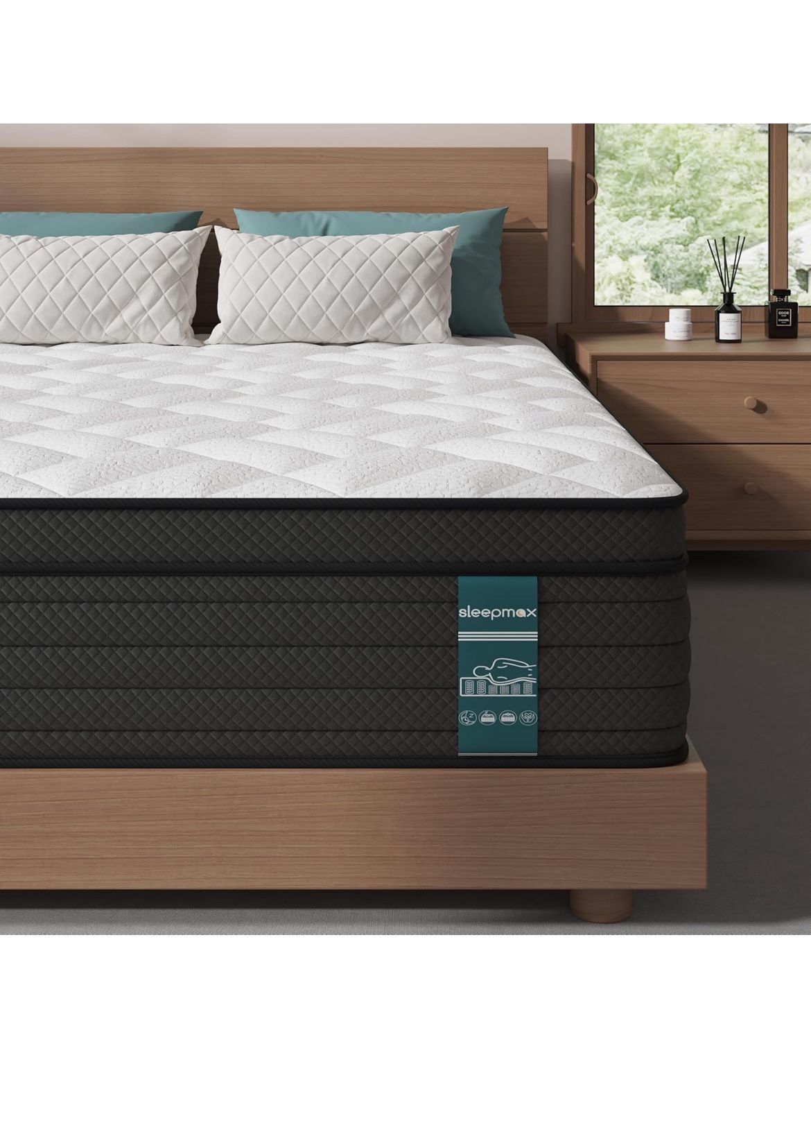Sleepmax Queen Mattress 14 Inch - Deep Sleep Hybrid Mattress