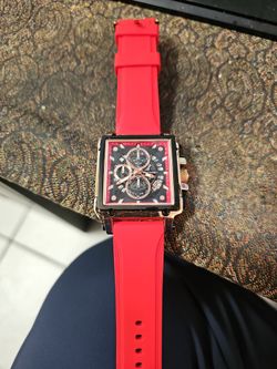 MEN'S DRESS DIGITAL/ANALOG WATCH BRAND NEW WITH RED BAND