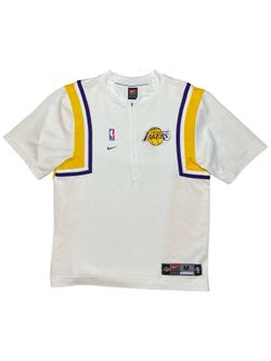 Vintage Y2K Nike NBA Los Angeles Lakers Basketball Warm Up Jersey Kobe Shaq Tee