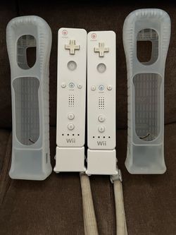 Nintendo Wii Remote (RVL-003) & Motion Plus Adapter (RVL-026) White OEM Lot of 2