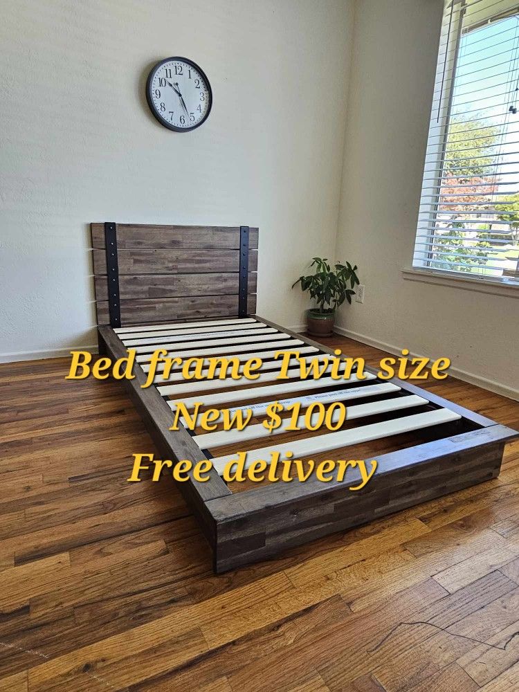 Twin Size Bed Frame New $100. ππ€Free Delivery.ππ Base Para Cama Nueva Individual