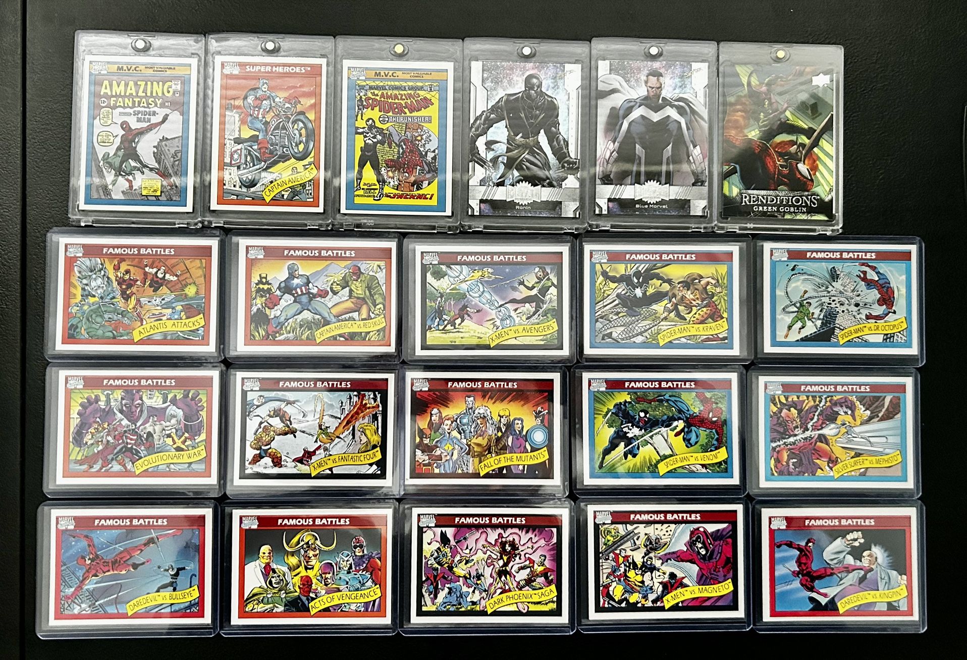 Marvel Universe -High Grade Vintage and Modern Card Lot. 15-1990’s & 3 Modern