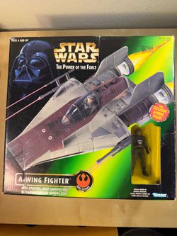 1997 Star Wars Power of the Force A-Wing Fighter w/ Pilot - Sealed New in Box