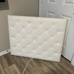 White Twin Headboard 