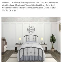 Matching Grey Twin Bed 