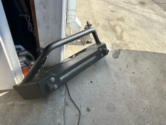 Ace front jeep bumper with led light bar 2007 and newer