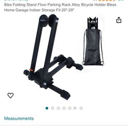Bike folding stand floor parking rack alloy bicycle holder bikes home garage indoor storage 20”-29”