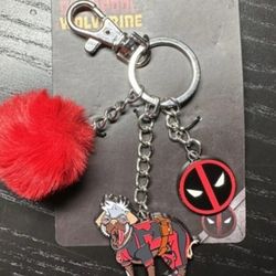 New Marvel Studios Deadpool & Wolverine Dogpool Sales One Keychain