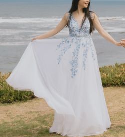 Blue Princess Prom Gown