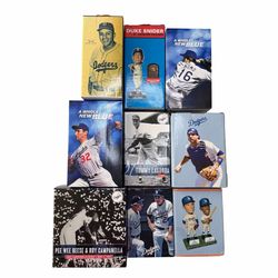Lot of 9 - LA Los Angeles Dodgers stadium giveaway (SGA) bobbleheads Koufax Snyder Lasorda Nomo