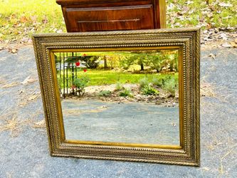 Hand Carved Wooden Frame Mirror