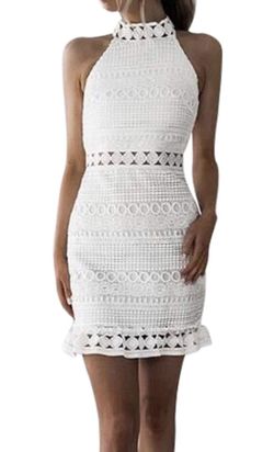 White midi summer dress