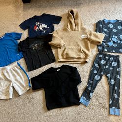 Lot Of Boys 4T Clothes Pajamas Sweatshirts Tops Shorts