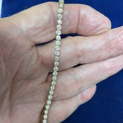 DIAMOND TENNIS 4CARAT  (51) STONES 14K GOLD 