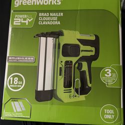 Greenworks 24V 18GA Brad Nailer