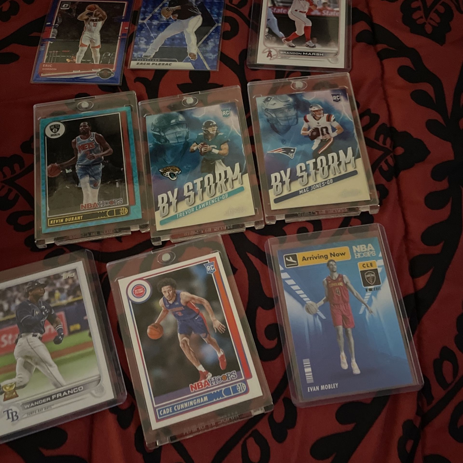 Basketball And Baseball And Football Cards