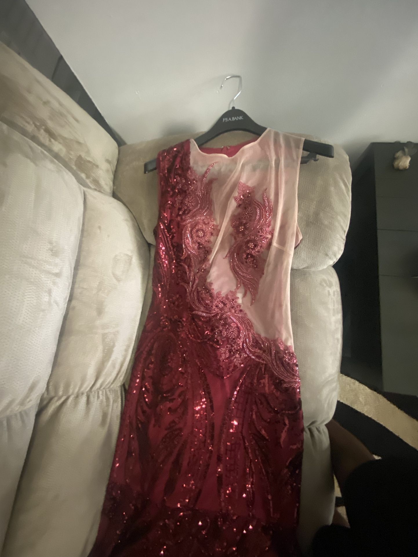 Burgundy Prom Dress Size 14