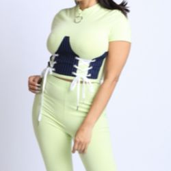 Lime Closet Pants Set