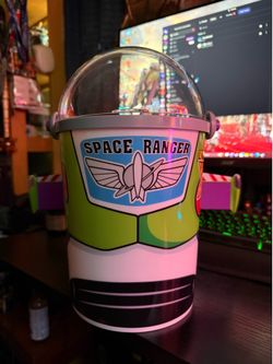 Buzz lightyear collectible popcorn bucket.