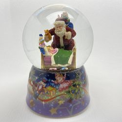Rare Macy’s Holiday Lane Musical Snow Globe 2010 Plays “Jingle Bells” 4 inch.