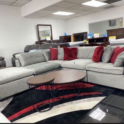 COMFY NEW LIMA SECTIONAL SOFA AND OTTOMAN SET ON SALE ONLY $1099. IN STOCK SAME DAY DELIVERY 🚚 FINANCING AVAILABLE 