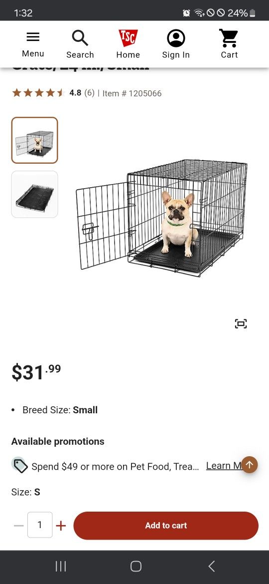 Small Dog Crate